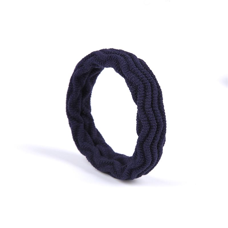 

5шт девушка эластичные резиновые завязки для волос группа веревка хвост держатель устойчивость бесшовные 5pcs темно-синий