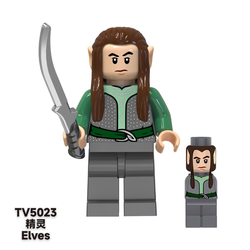 Lord of the Rings Building Block Figures Set, Arwen Aragorn Elrond Tauriel Mini Bricks Kit, Collectible Model Toy