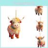 Charming Colorful Acrylic Cow Car Pendant For Unique Interior Decoration 2023