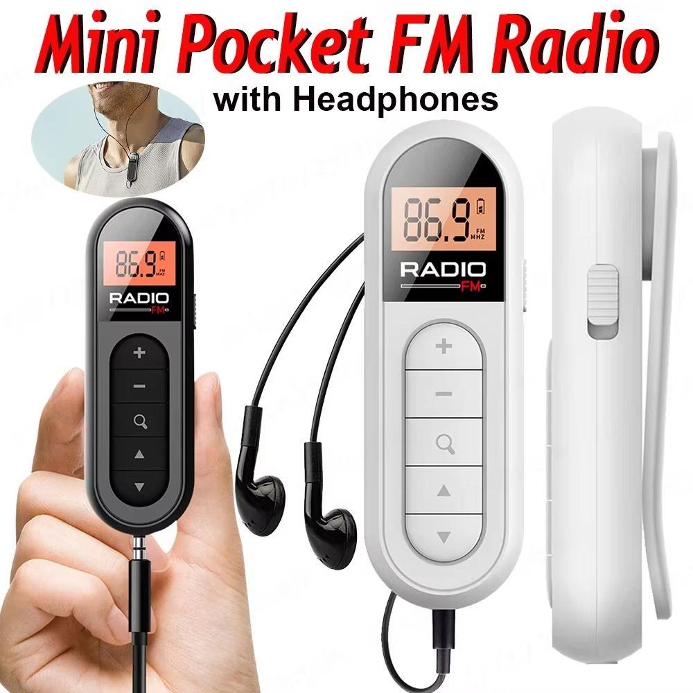 Best Reception FM Portable Radio Digital Tuning Mini Clip FM Radio Pocket Radio For Meetings