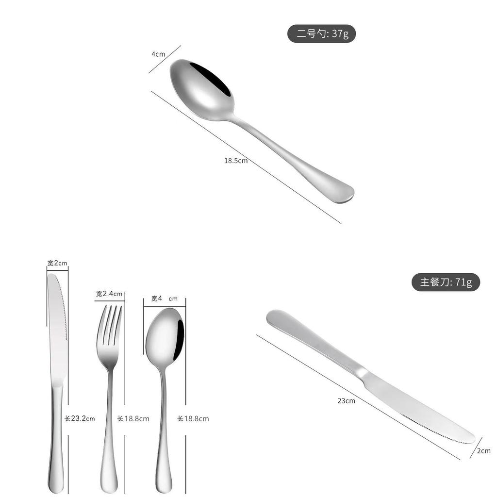 Elegante Stahl-Steakgabel-Löffel mit abgerundeten und spitzen Köpfen für Gourmet-Mahlzeiten