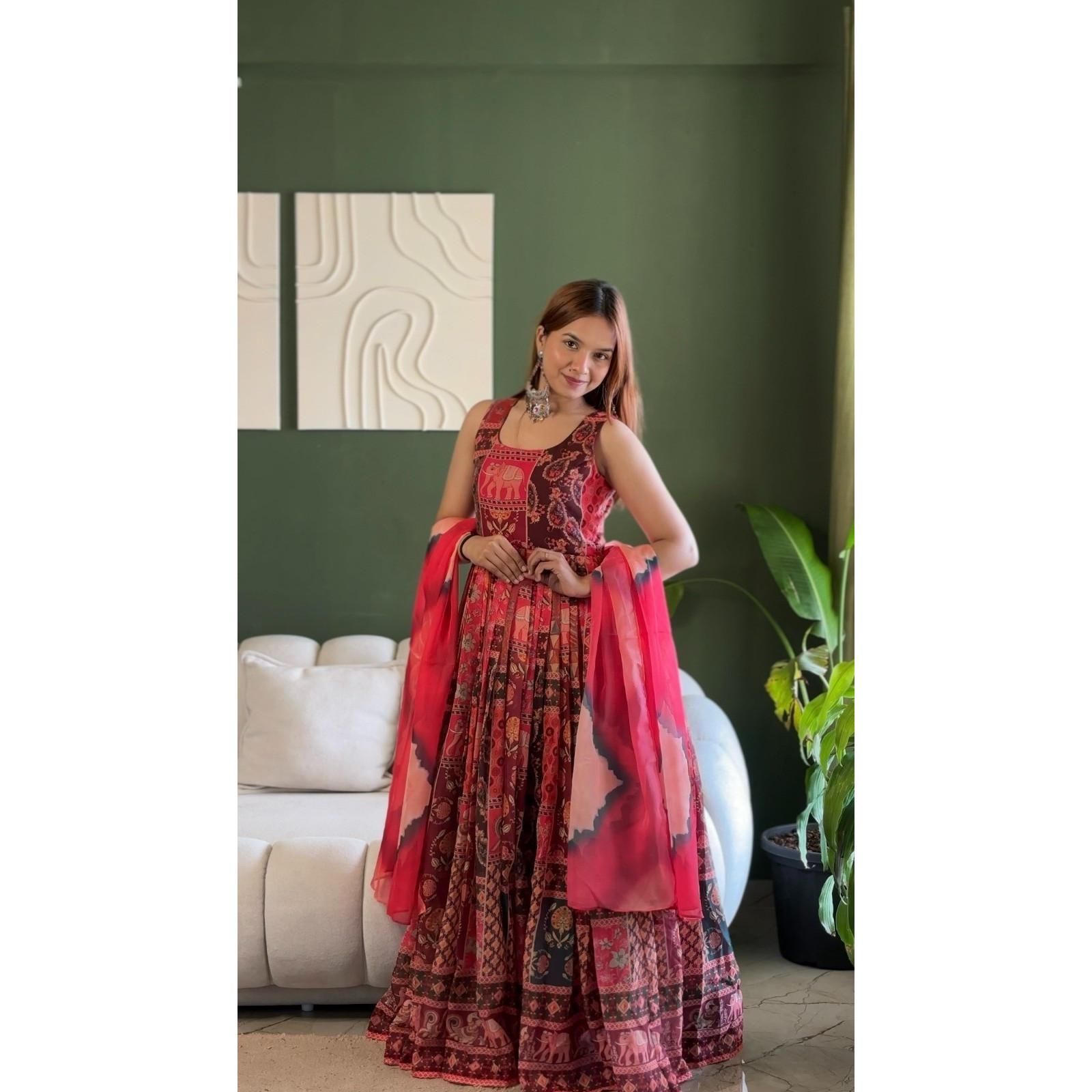 Bollywood Wedding Wear Anarkali Suit Designer Party Wear Gown with Dupatta Dress