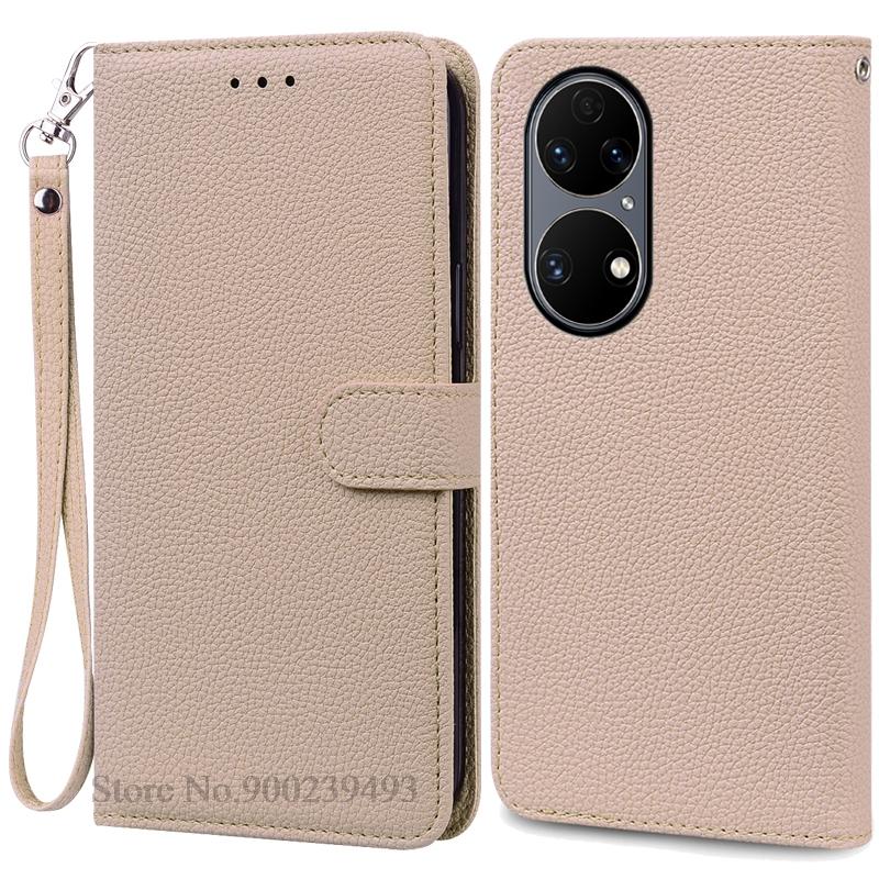 P50 P 50 Pro Case For Huawei P50 Case Leather Wallet Flip Case For Huawei P50 Pro Cover Soft Silicone Coque Fundas Shell