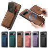 2 In 1 Detachable Cards Bag Wallet Leather Case For Google Pixel 8 Pro 7 7A 6 6A Wireless Charging Vintage Skin Feeling Cover