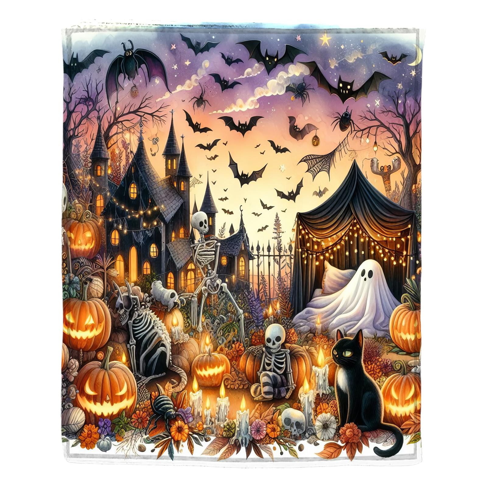 

Одеяло с принтом на Хэллоуин L