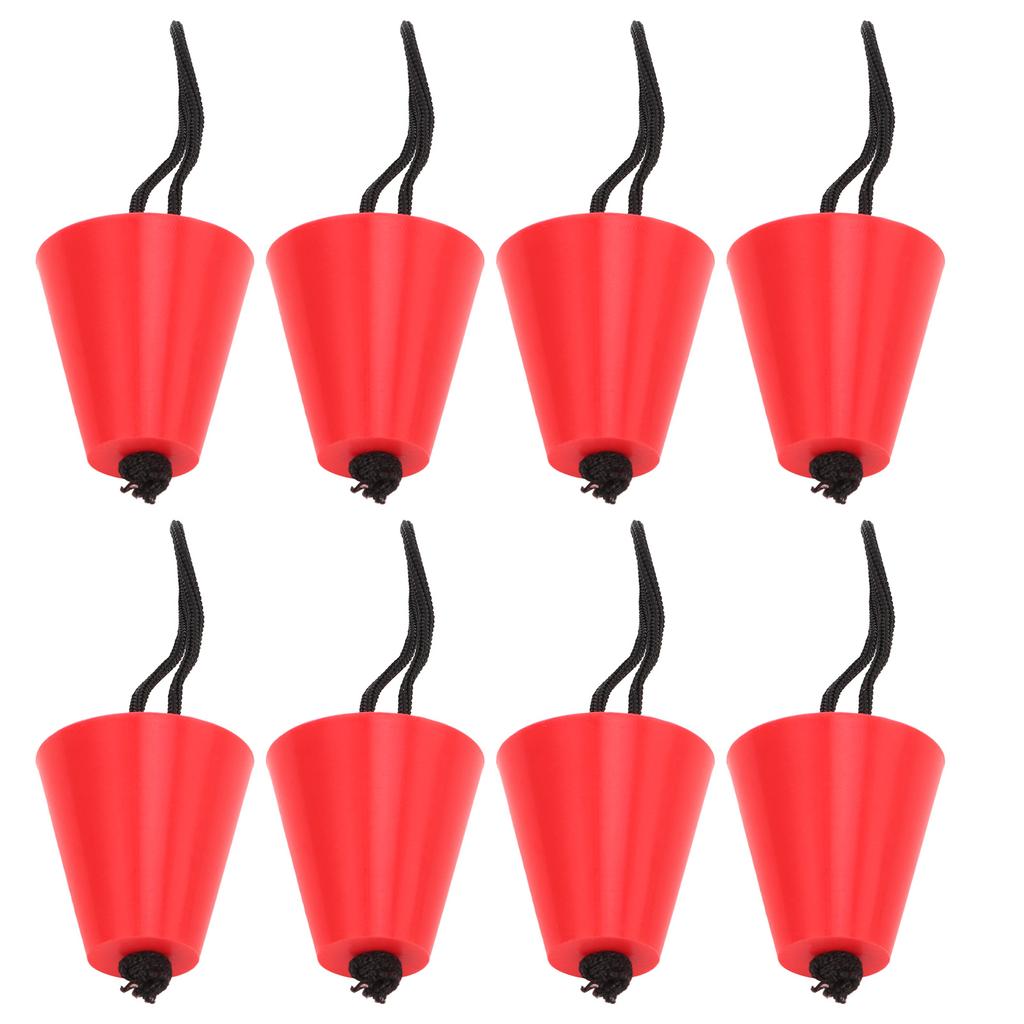 8PcsCelsiusSet Kayak Scupper Plug Silicone Drain Hole Bung Stopper with Lanyard for Canoe