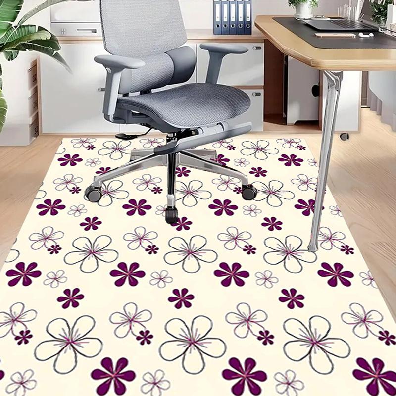 1 Stück Bodenmatte mit Blumenmuster, rutschfest, geeignet für Büro, Schlafzimmer und Spielzimmer. Kann auch als Sofafußstützenbezug verwendet werden - T31
