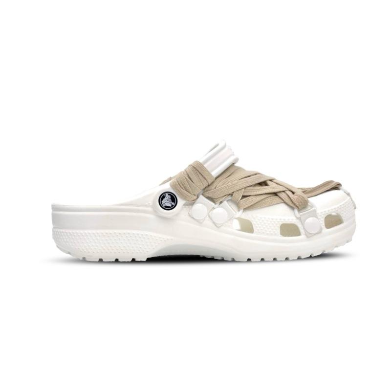Crocs Classic Clog EVA Apricot Lightweight Minimalist Fresh Stylish Versatile Clogs Unisex In White