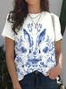 T-shirts Imprimé 3D Abeille Papillon d'Été Femmes Décontracté Col Rond Manches Courtes Streetwear Harajuku Y2k T-shirts Haut Vêtements Féminins