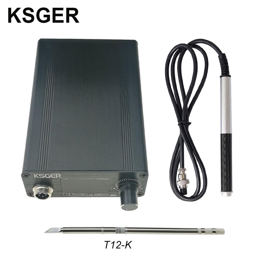 KSGER T12 Soldering Station OLED Adjustable Temp STM32 V2.1S with Electric Soldering Iron Tip Heating Core