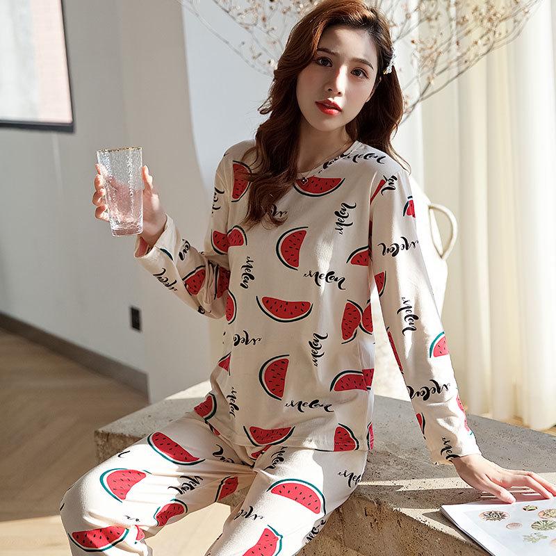 Women's Autumn/Winter Pajama Set: Cute, Girlish Long-Sleeve, Loose, Casual Homewear