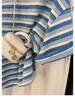 Plus Size Green Striped Short Sleeve Women's Summer T-Shirt - Lightweight, Loose Fit