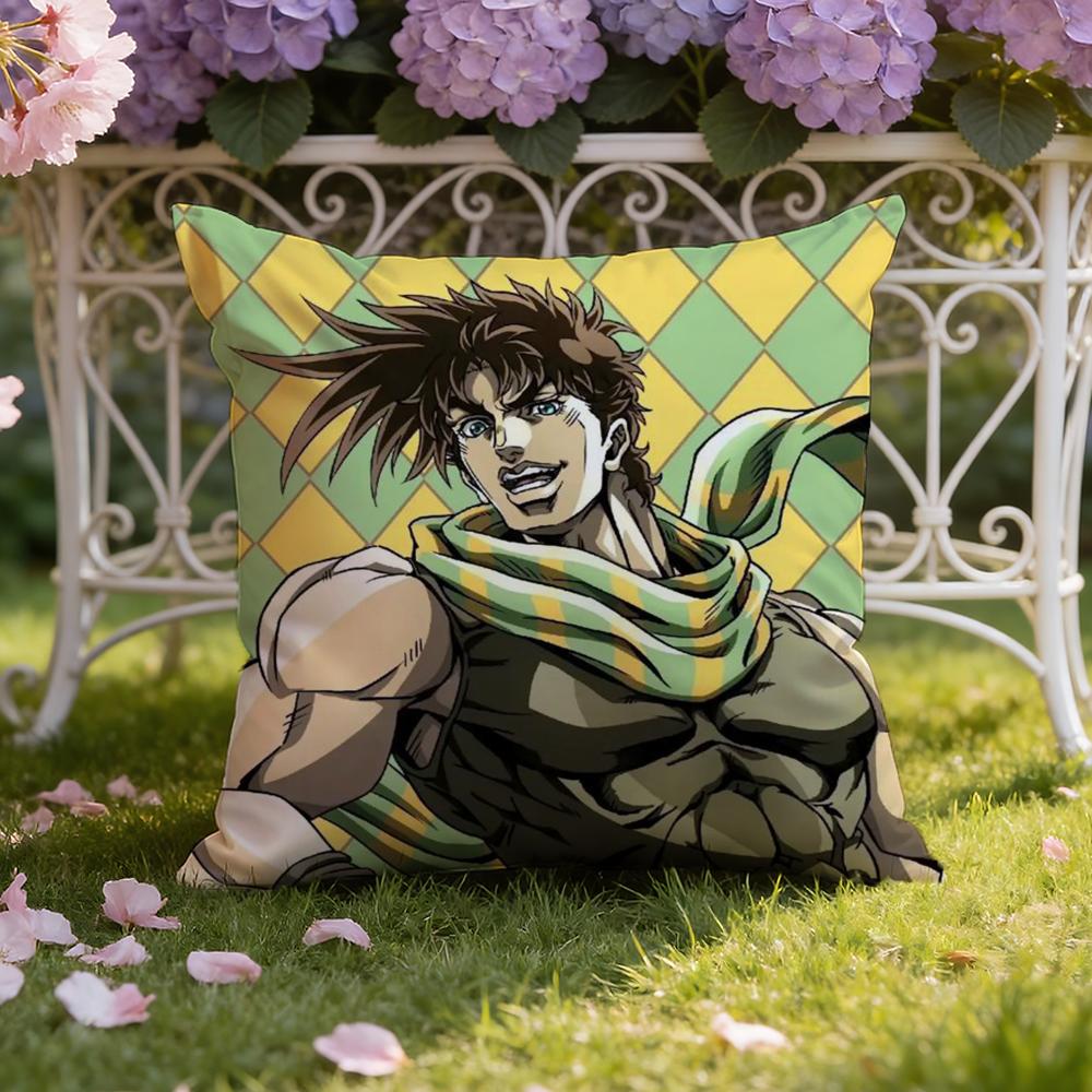 J-JoJo's B-Bizarre Adventure Cushion Cover Home & Car Dual-Scene Pillow Cover: Reversible for Premium Comfort