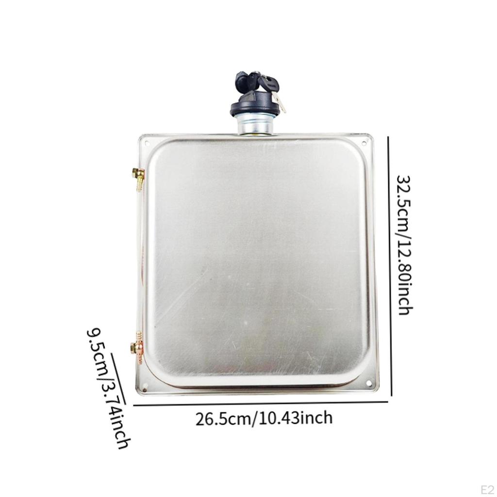 Gasoline Petrol Tank Stainless Steel Container Sturdy with Key Universal Portable Automotive