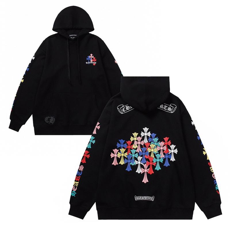 803 CHROME HEARTS 2025 Autumn and Winter New Plus Size Classic Style Logo Hooded Sweatshirt, Suitable for Couples To Wear