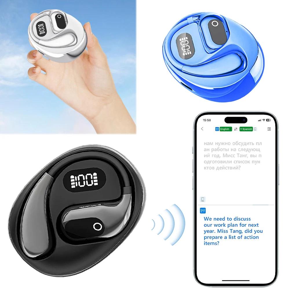 AI Language Translation Earbuds 138 Languages Bluetooth-Compatible 5.3 Translator Earbuds Translator Device for Travel Business