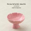 Ceramic High-Foot Snack and Dim Sum Plate for Tea or Fruit