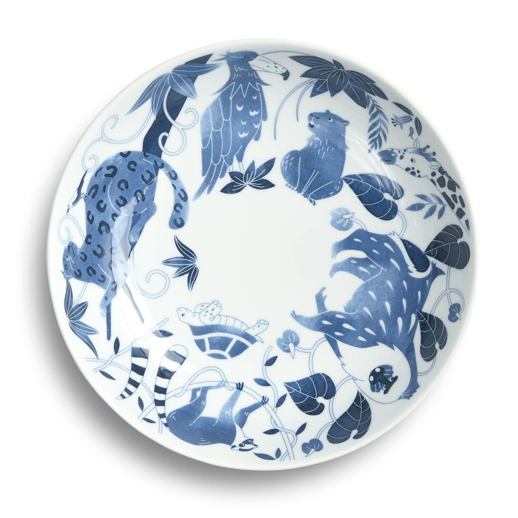 natural69 Hasami Ware Old Hasami Blue and White Serving Bowl Natural 69 Hasami Large Microwave and Dishwasher Made in Animal and Plant Nordic Japanese