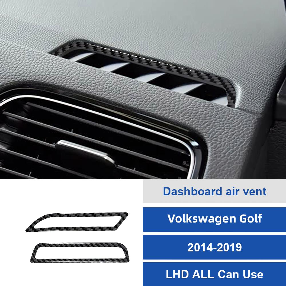 For Volkswagen Golf 7 2014-2015-2016-2017-2018-2019 Carbon Fiber Car Dashboard air vent Sticker Trim Film Accessories