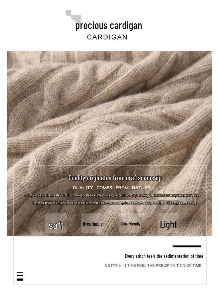 Men's Plus Size Cashmere Sweater - Half High Neck, Zipper, Business Casual Knit for Autumn/Winter