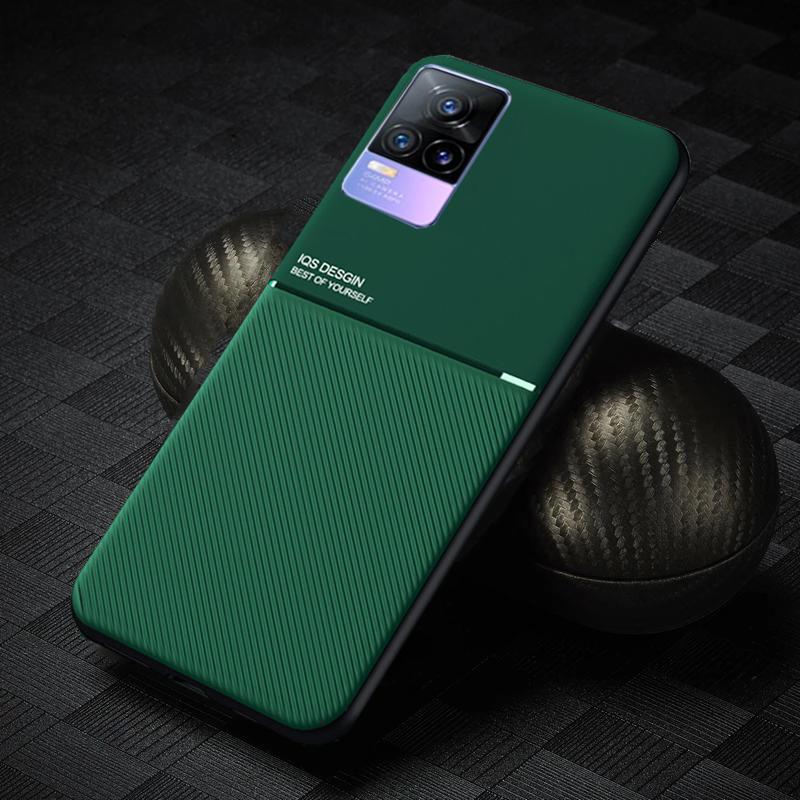 Matte Leather Soft Phone Case For Vivo V25 V21E V20 Pro SE Y20 Y30 Y50 Y70 Y31 Y51 Y52S Y35 Y73 Y73S Armor Shockproof Car Holder TPU Back Cover Shell