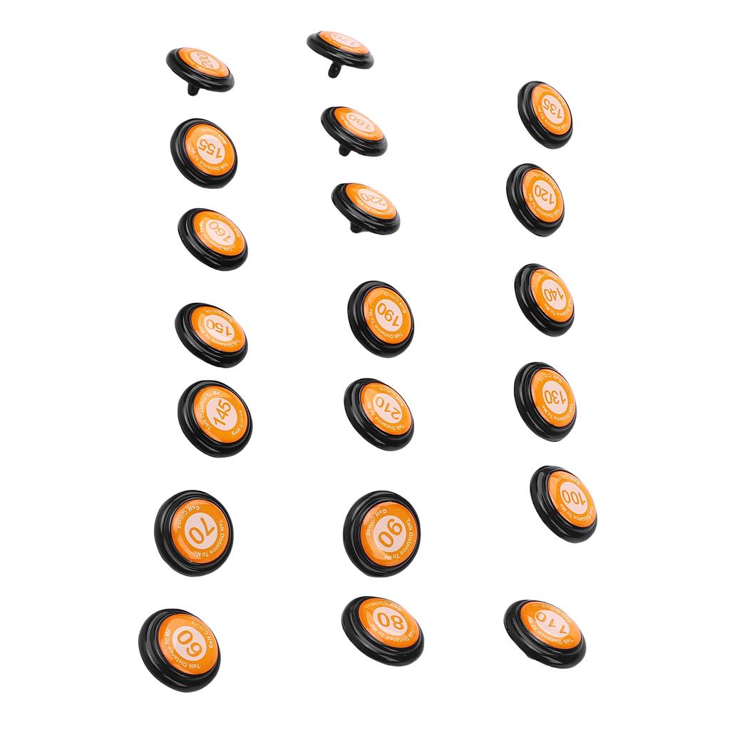 20 adet Kulüp Mesafe İşaretleyicileri Top Pozisyonu İşaretleyicileri Kulüp Yardaj İşareti ABS Açık Hava Sporları için Turuncu