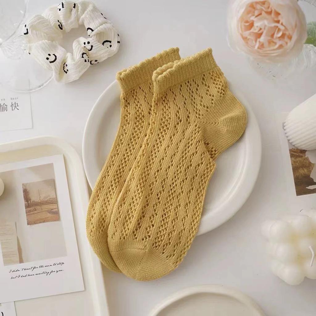 5 paia Calzini Estivi da donna sottili Calzini sportivi in rete deodoranti traspiranti calzini bassi Assorbenti Calzini alla moda ispirati al femminile Set