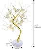 Tabletop Bonsai Tree Lights DIY LED Artificial Tree Lamp Battery/USB Operated Night Light for Room Decor Home 72LED Golden Leaf
