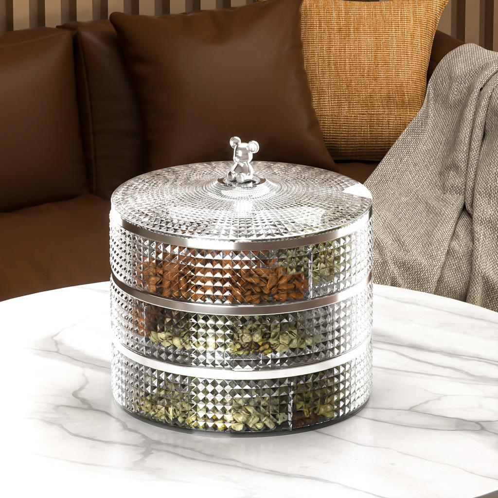 Ins Feng Qingshe Talíř na bonbóny Malý medvídek Obývací pokoj Konferenční stolek Krabička na ořechy Domácí občerstvení Kandované sušené ovoce Úložný box