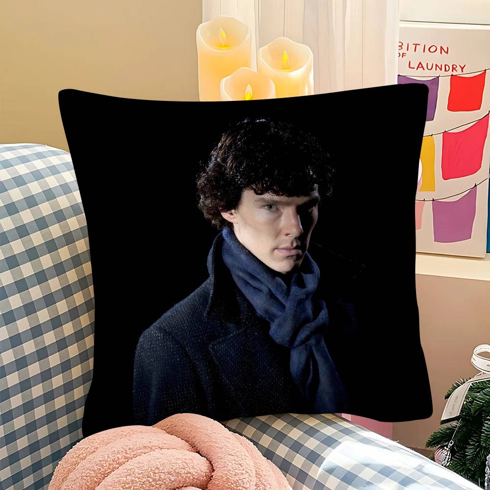 Pc Klassischer Detektivfilm SSherlock SStaffel Kissenbezug Mode Quadratischer Kissenbezug Schlafzimmer Sofa Raum Ins Dekoration Freizeit