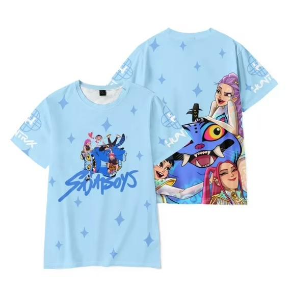 

Kids T-shirts KPop Demon Hunters 3D Print Anime Children s Short Sleeve T-shirt 160