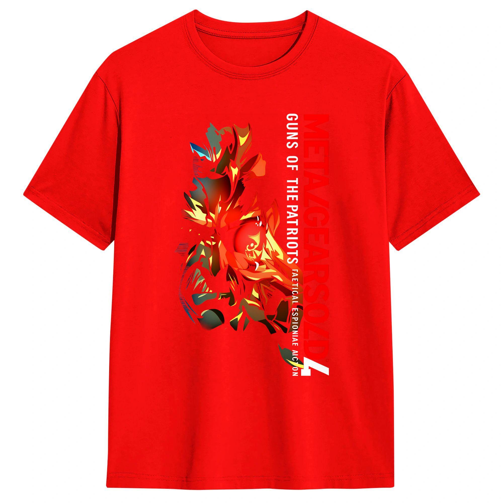 Metal Gear Solid 4 Guns of the Patriots 100 Cotton TShirt For Adult Summer O Neck Harajuku Tee Shirt Oversize Pattern Clothing S
