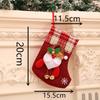 Burlap 3D Cartoon Christmas Stocking Gift & Candy Bag Pendant