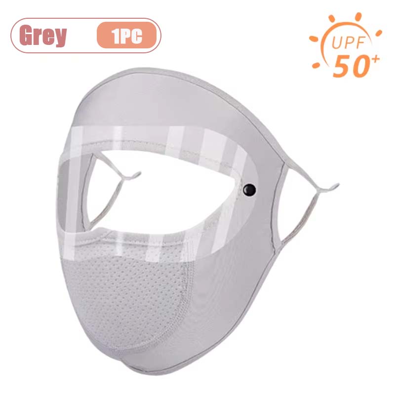 Summer Dustproof Full Face Sun Mask with Breathing Holes and Goggles Ear Loop UV Protection Cover for Cycling Outdoor Sports