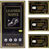 Leather Cleaner Wipes with Conditioner for Shoes, Boots, Purses,Couch,Furniture Polish & Car Interior, Prevents Fading & Cracking, Cleaning Wipes for