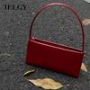 IELGY High-End Baguette Underarm Bag Niche Design Shoulder Messenger Bag Simple Fashion Red Wedding Bag