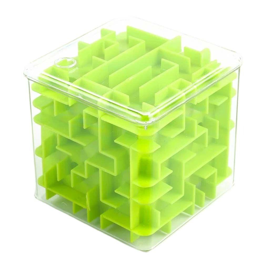 

Cube Toys Six-Sided Magic Cube Educational Toys 3D Maze Magic Cube Labyrinth Game Rolling Ball Game зелений