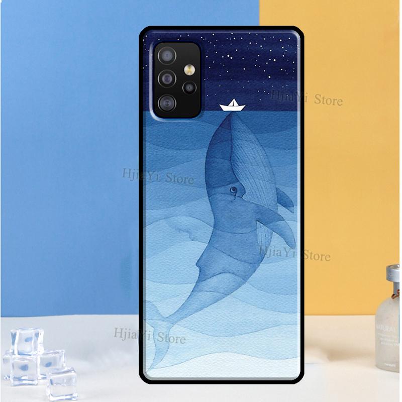 Cartoon Whale Case For Samsung A71 A51 A31 A11 A72 A52 A42 A32 A12 A21S A20e A10 A20 S A30 A40 A50 A70