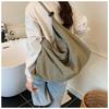 Canvas Bag Women's Large-capacity New Autumn and Winter Versatile Shoulder Shopping Bag Lazy Wind Student Tote Bag
