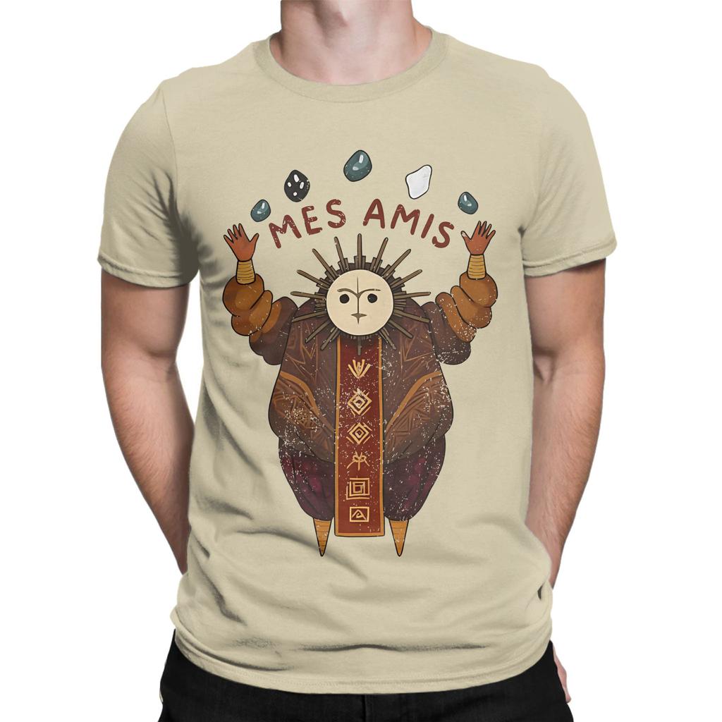 Hipster Clair Obscur Expedition 33 TShirts for Unisex Round Collar 100 Cotton T Shirts Esquie Short Sleeve Tees Printed Clothing