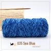 Golden Chenille Silk Velvet Yarn: Medium-Thick Polyester Yarn for Scarves, Glossy Velvet Crochet, and Wool Knitting Projects.