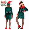 Women Christmas Elf Cosplay Costume Xmas Fancy Dress Party Halloween Play Role