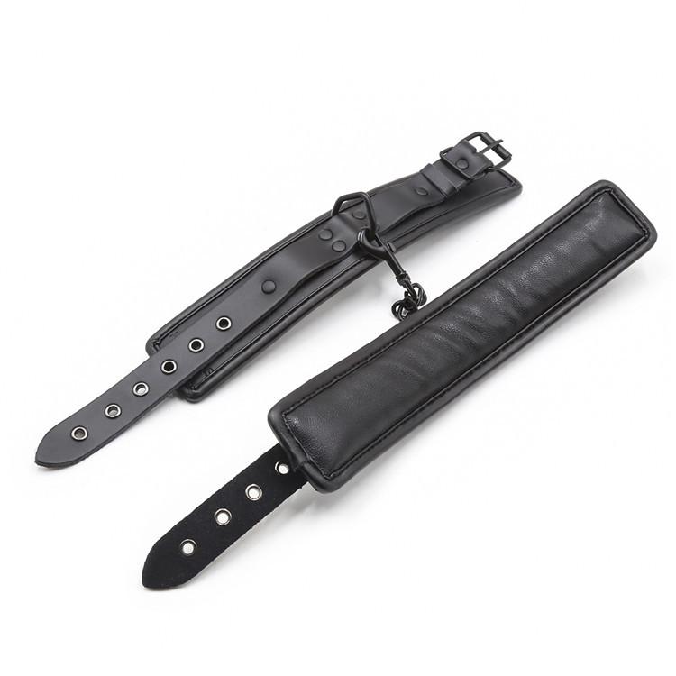 Top quality  bondage set handcuffs and ankle collar fetish slave sex toys bondage man woman sex games for couples.