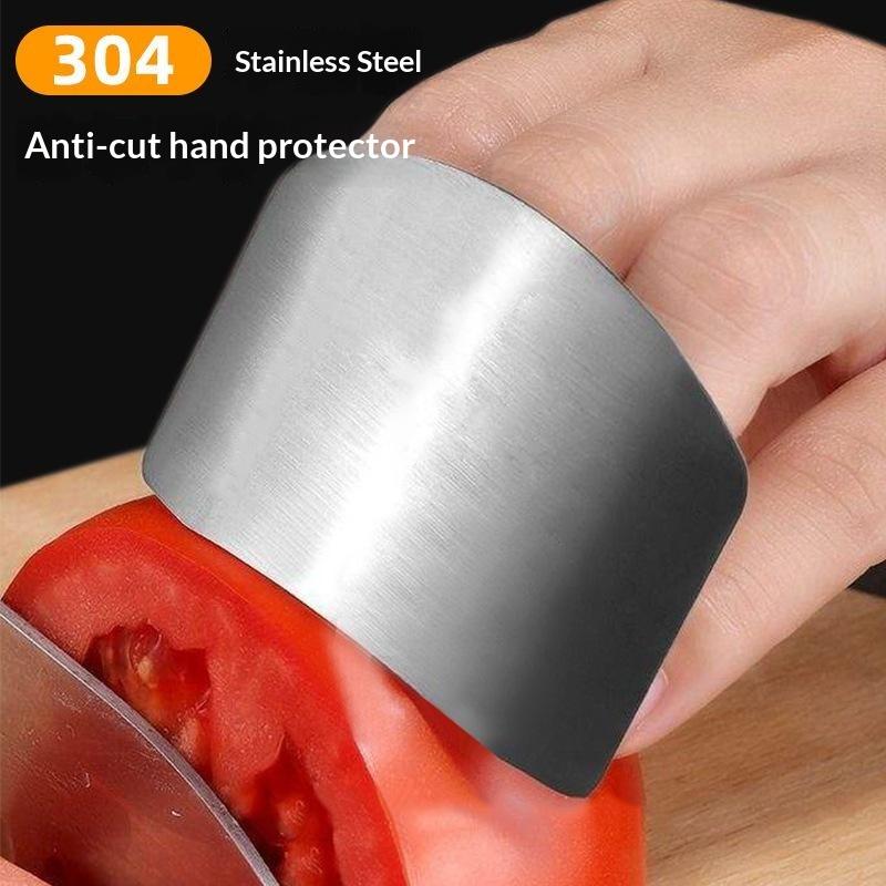 Finger Guard Safe Cutting Heavy Duty Stainless Steel Anti Cut Shield Anti Slip Grip Cooking Kitchen Tool Hand Protector