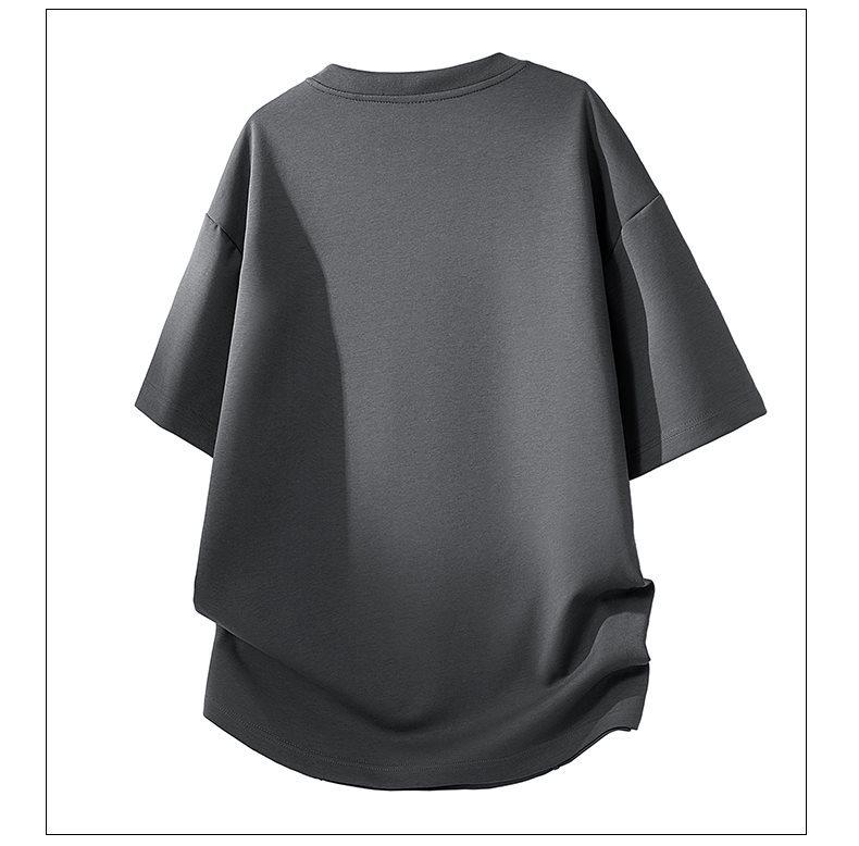 Unisex Loose Fit Round Neck T-Shirt with Sequins and Rivets