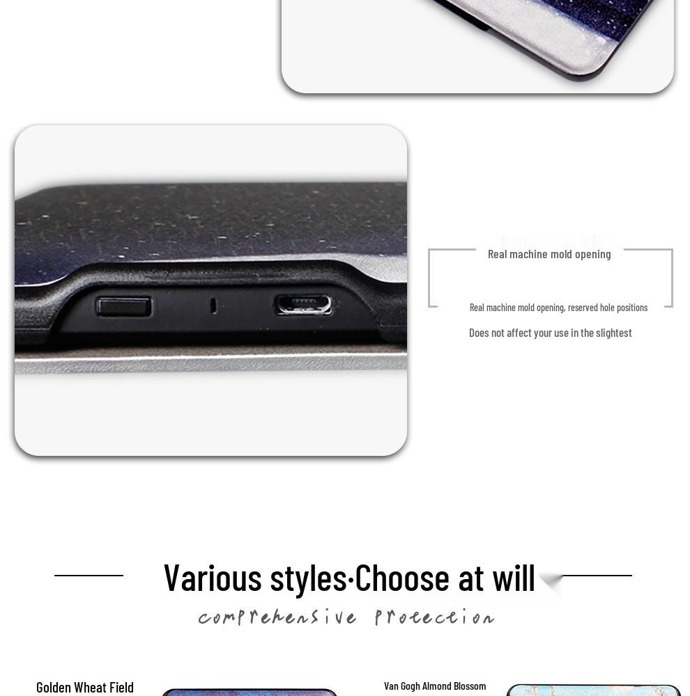 Handheld Protective Case for Kindle Paperwhite 3/2 – Slim Painted Shell with Hand Holder