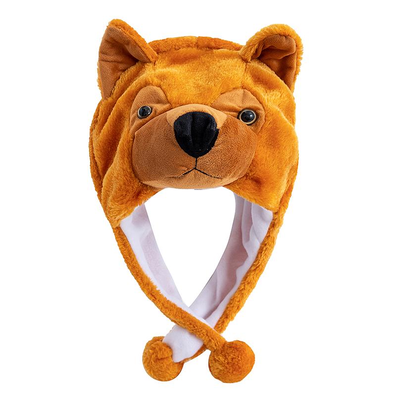 New Style Unisex Funny 3D Animal Style Decorative Hat Mischievous Couple Cap For Man Women Plush Winter Lovely Family Hat