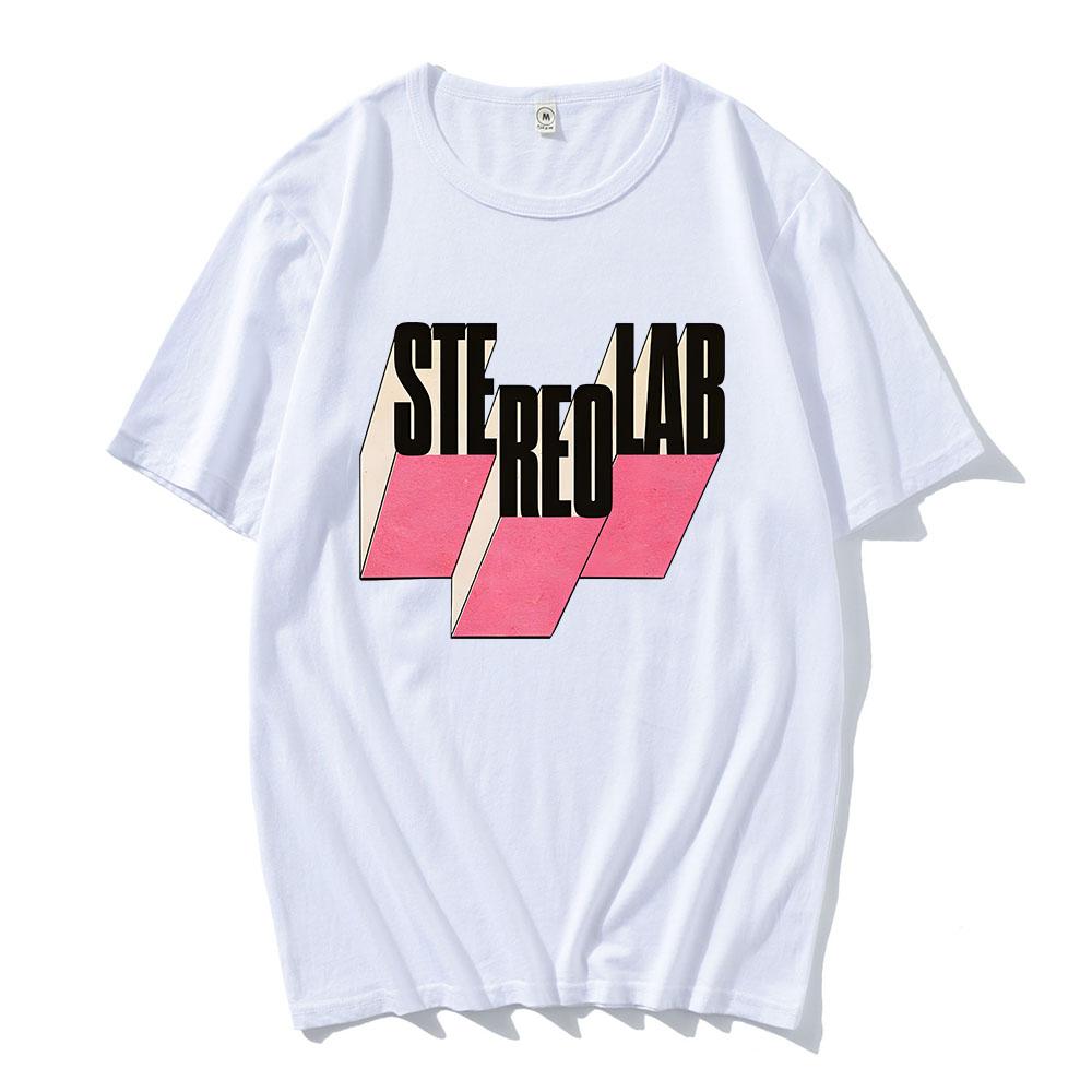 Футболка с логотипом Stereolab Instant Holograms, с коротким рукавом, летняя, с круглым вырезом, модная, повседневная, унисекс, уличная одежда, хип-хоп, мужская одежда S