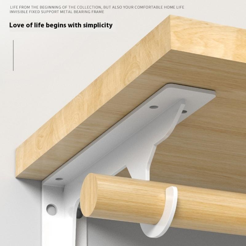 Cold Rolled Steel Wall Mounted Shelf Brackets Triangles Support for Kitchen Garage Storage 202Lb Capacity Designs