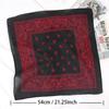 Unisex Cotton Bandana Kerchief Hip Hop Black Hair Band Neck Scarf Sports Headwear Wrist Wraps Head Square Scarves Handkerchief
